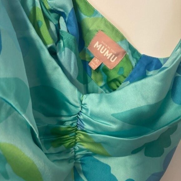 NWOT Show Me Your Mumu Mina Midi Dress | Size XL | Blue Piccadilly Floral - Picture 6 of 6